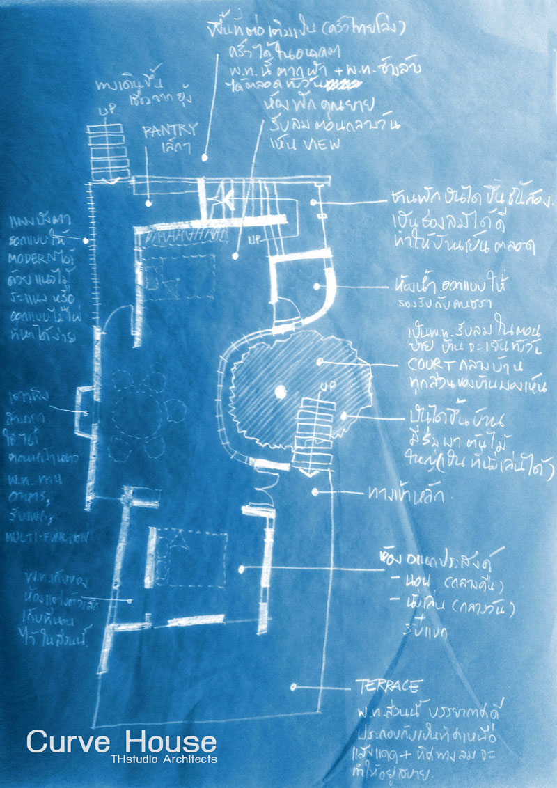 Curve House Plan-THstudio Architects